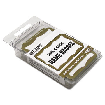 C-Line® Self-adhesive Name Badges, 3.5 X 2.25, Gold, 100-box freeshipping - TVN Wholesale